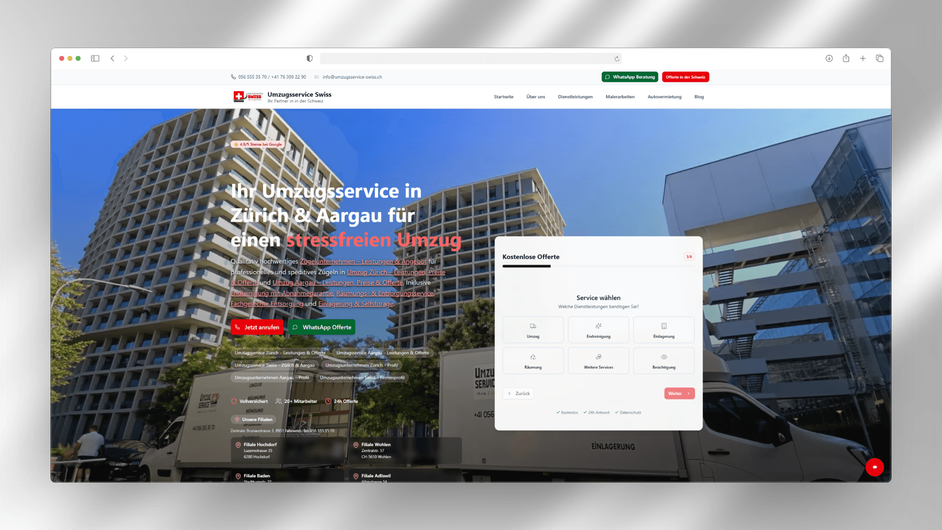 Umzugsservice Swiss Website