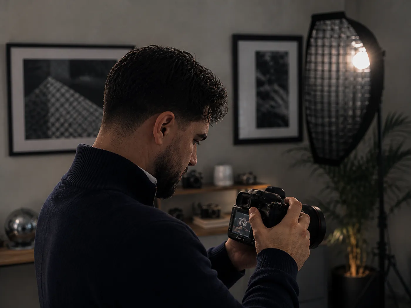 Wibify Team beim Fotoshooting im Studio Bocholt — Branding-Produktion für ein Kundenprojekt.