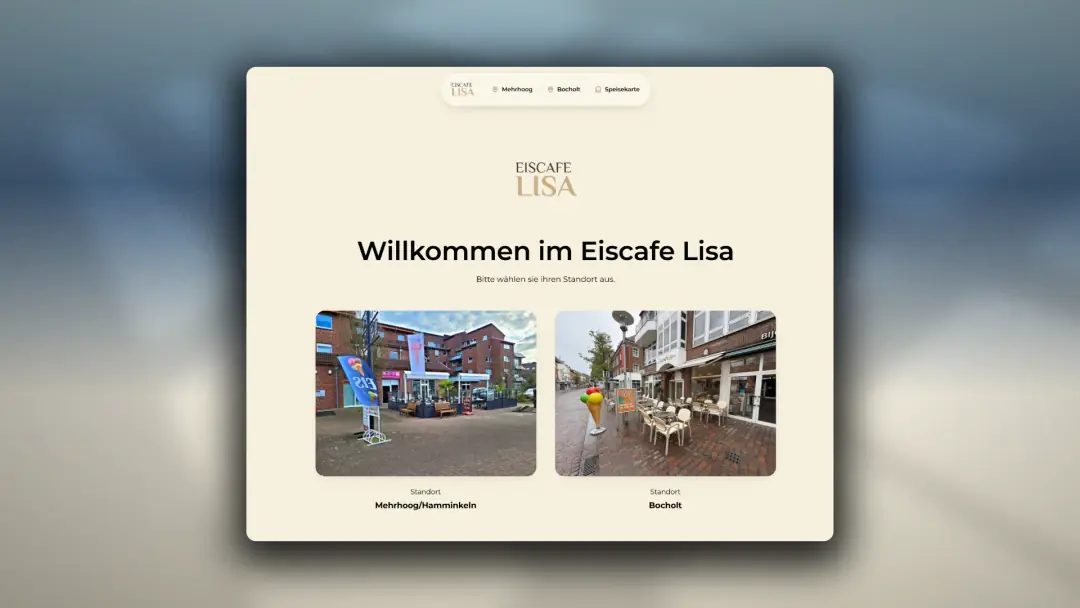 Eiscafé Lisa website project