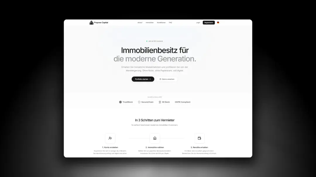 Propvex Capital website project