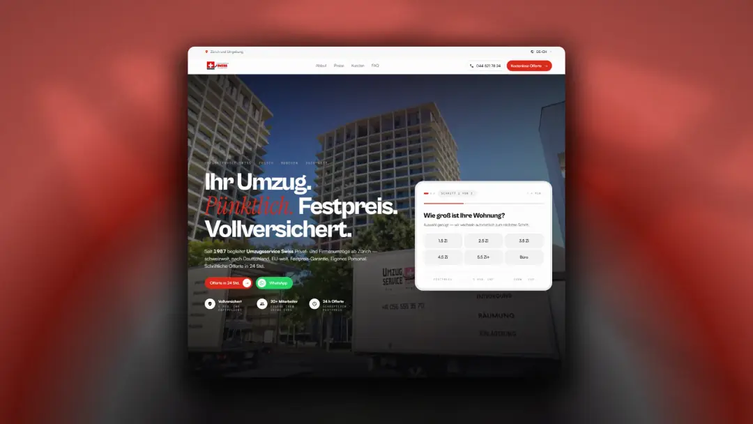 Umzugsservice Swiss website project